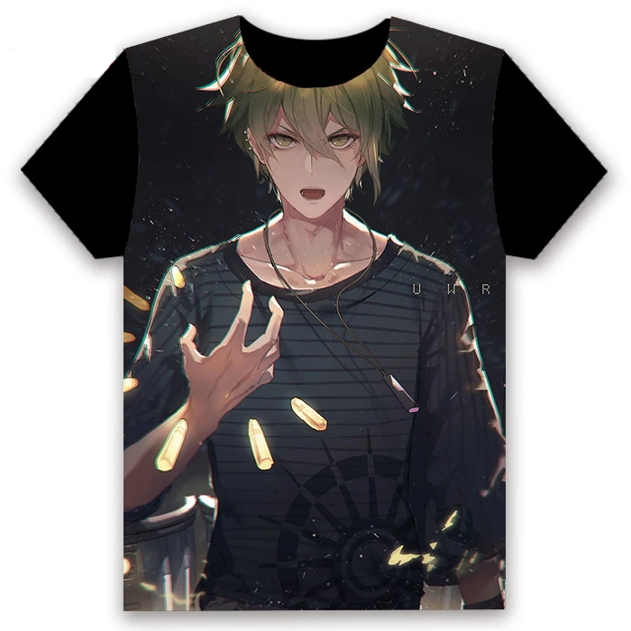 Аниме футболка Danganronpa V3 Ouma Kokichi Komaeda Nagito косплей с коротким рукавом унисекс