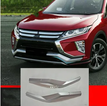 

For Mitsubishi Eclipse Cross 2018 2019 ABS Front Bumper Skid Molding Cover Trim 2pcs Car Styling