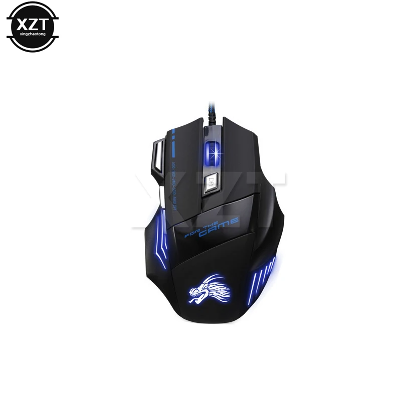 

1PCS Gaming Mouse Mice 7 Button Professional Wired 5500 DPI LED Optical USB Gamer For Pro Gamer high quality FOR gaming player