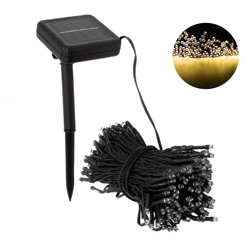 

22m 200 LED Solar Lights Waterproof Fairy Light for Christmas Home Wedding Decoration with Solar Panel (Warm White Light)