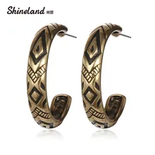 Ретро, тибетский старинный позолоченный посеребренный винтажный Круглый Резной обруч серьги для женщин модные ювелирные изделия Brincos букле Doreille