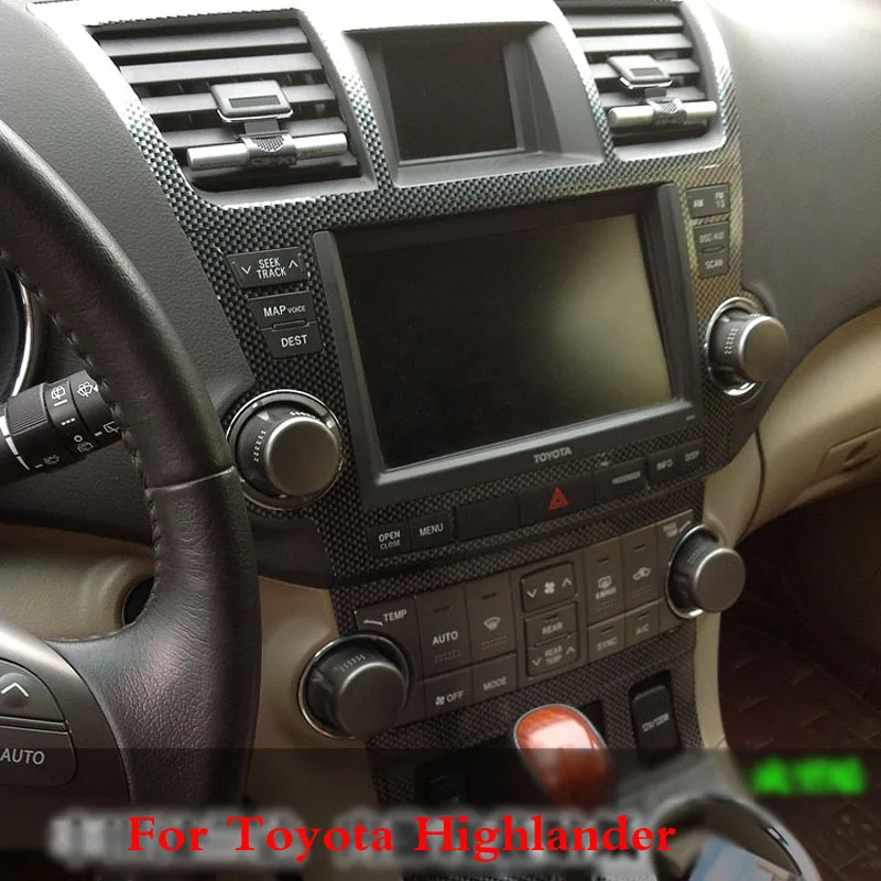 Us 33 99 15 Off Car Styling Teeze Car Interior Center Console Color Change Carbon Fiber Molding Sticker Decals For Toyota Highlander In Automotive