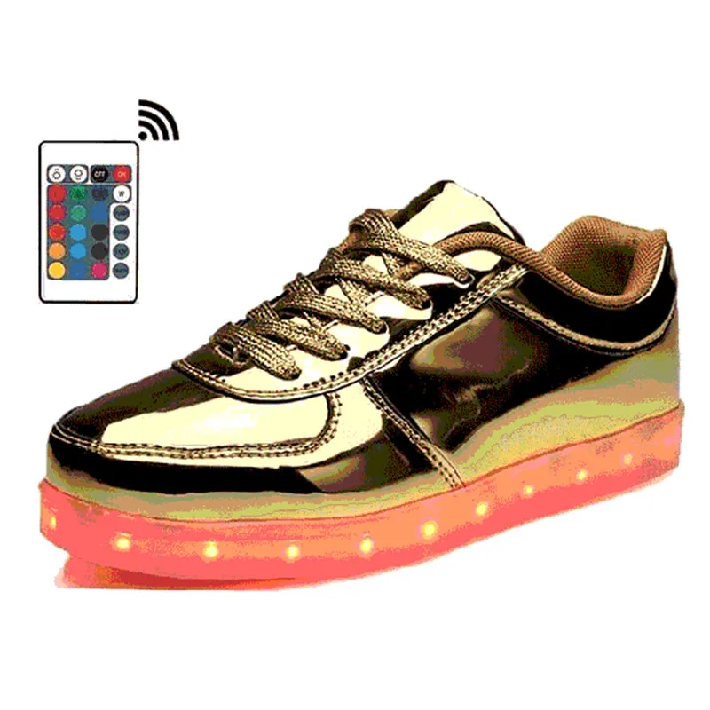 Дистанционные туфли со светодиодной подсветкой мужские 7 цветов флуоресцентные светящиеся с USB женские перезаряжаемые ботинки кроссовки для мальчиков и девочек Размер 35-46 - Цвет: 9