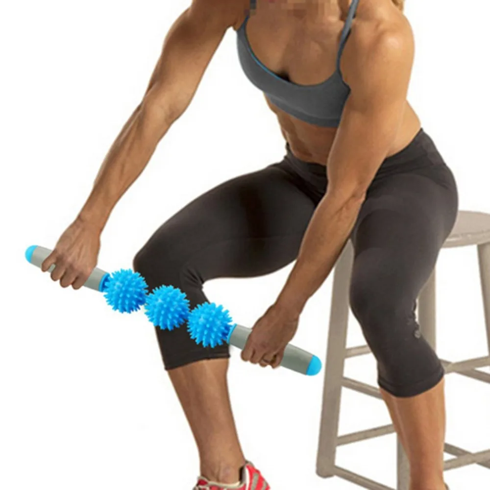 Спортивный ролик для релаксации колючий шар массаж мышц Фитнес Йога рулон липкий ролик триггер для занятий фитнесом и потери веса