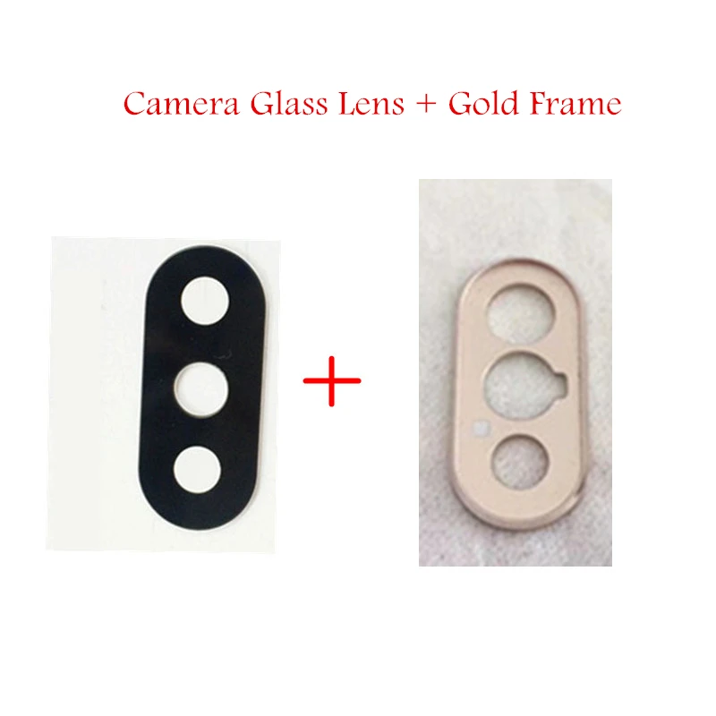 Для Xiaomi Redmi Note 5 Pro задняя камера со стеклянными линзами с рамкой с клеем 3m Redmi Note5 Запасные части для ремонта - Цвет: Gold with Frame