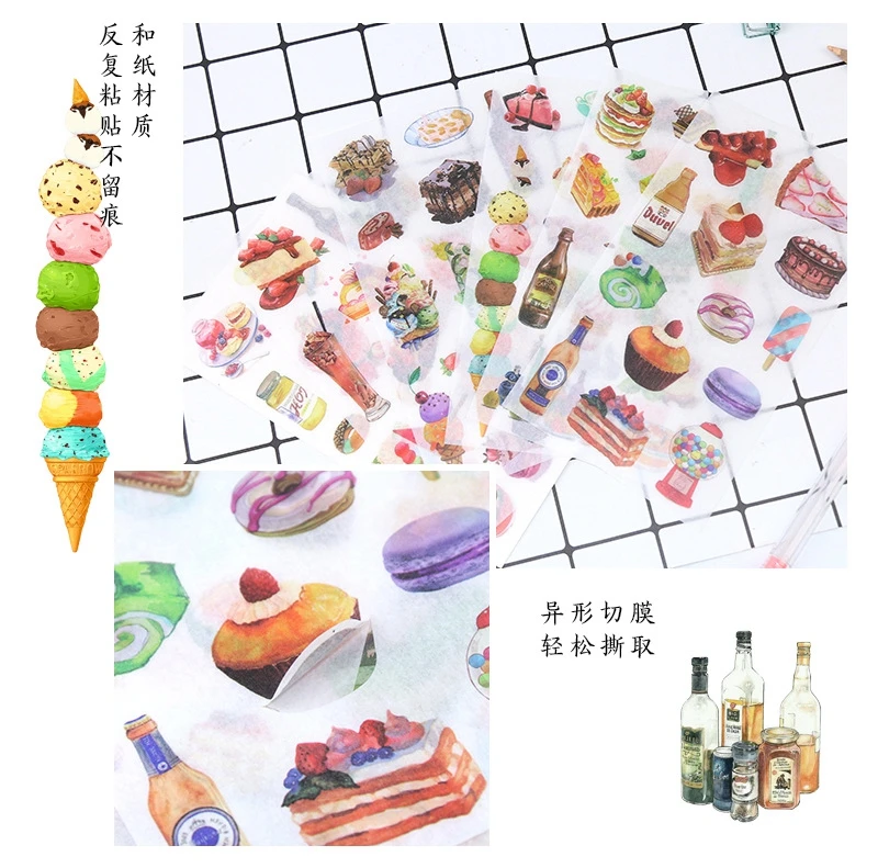 Girl Cartoon Stickers Anime Cute Kawaii Sticker Mobile Phone Book Gift DIY Ablum Diary Scrapbooking decoration label Stickers
