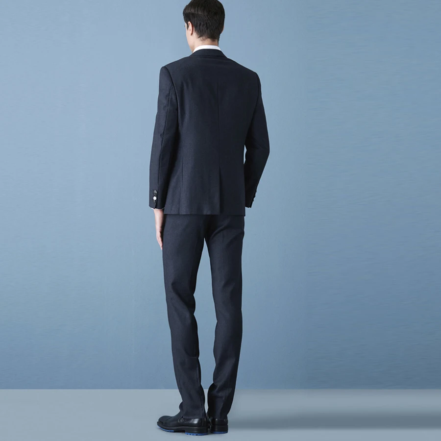 Black Formal Men's Business Suit Wedding Costume for Men Groom Suit Blazer Masculino Slim Fit 2 Pieces (Jacket+Pants) Best Men