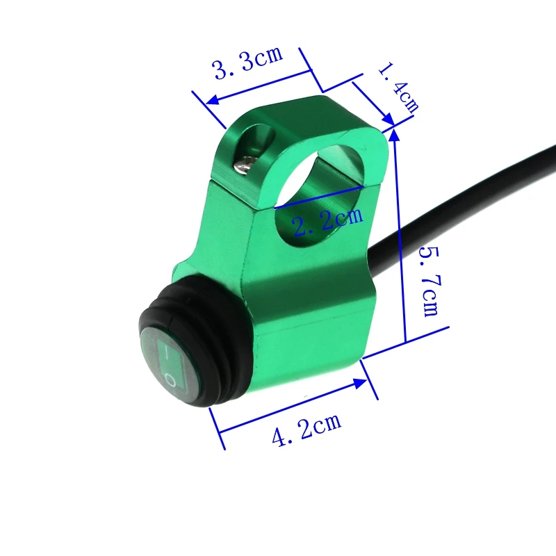 MoFlyeer 7/" 22 мм мотоциклетные переключатели из алюминиевого сплава водонепроницаемый головной светильник переключатель и 3 провода с красным светодиодный светильник 12 В
