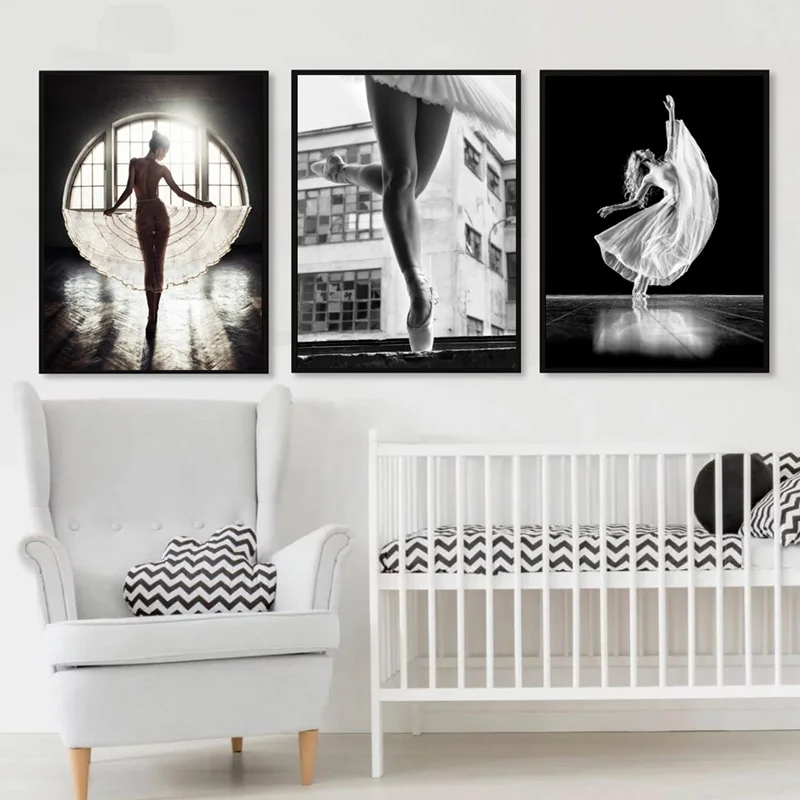 

Beautiful Modern Girl Art Paintings Ballet Dance Canvas Posters and Prints Wall Pictures For Living Room Nordic Artwork No Frame
