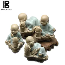 BENEWOTER бутик чайный сервиз Исин керамическая фарфоровая ледяная обжиговая печь Cha Chong орнамент буддийский монах чайный горшок чай украшение для домашних животных