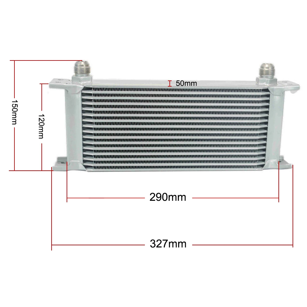 AN10 Масляный радиатор комплект 16 рядов трансмиссионный масляный радиатор+ адаптер масляного фильтра+ нейлоновый плетеный шланг из нержавеющей стали с наклейкой PQY+ коробка