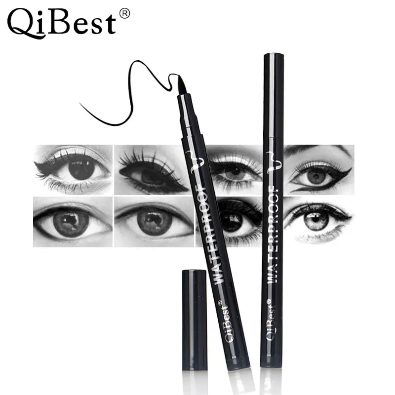 

Qibest Brand Black Long Lasting Eye Liner Pencil Waterproof Eyeliner Smudge-Proof Cosmetic Beauty Makeup Liquid Eyeliner Pen