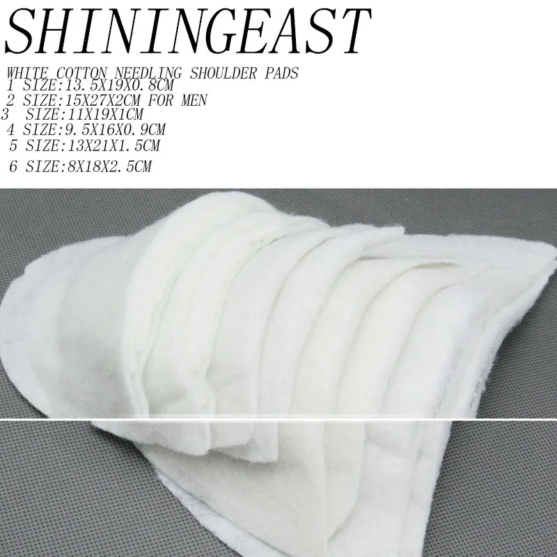 10pairs/lot white needling cotton shoulder pads slid wadding pads for