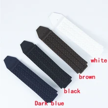 Новинка, аксессуары для часов, резиновый ремешок для Hublot, серия Big Bang, 17 мм x 25 мм, для мужчин и женщин, аксессуары для ремешка для часов