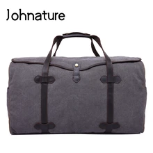 Johnature 2019New винтажный вместительный многофункциональный мужской холщовые дорожные сумки ручной Багаж для отдыха Мужская s Duffle сумка Вместительная сумка для путешествий