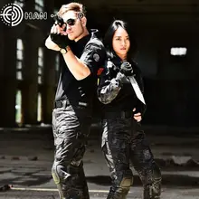 Тактическая камуфляжная Военная униформа одежда армейская MultiCam охотничий Militar боевая рубашка+ брюки карго наколенники