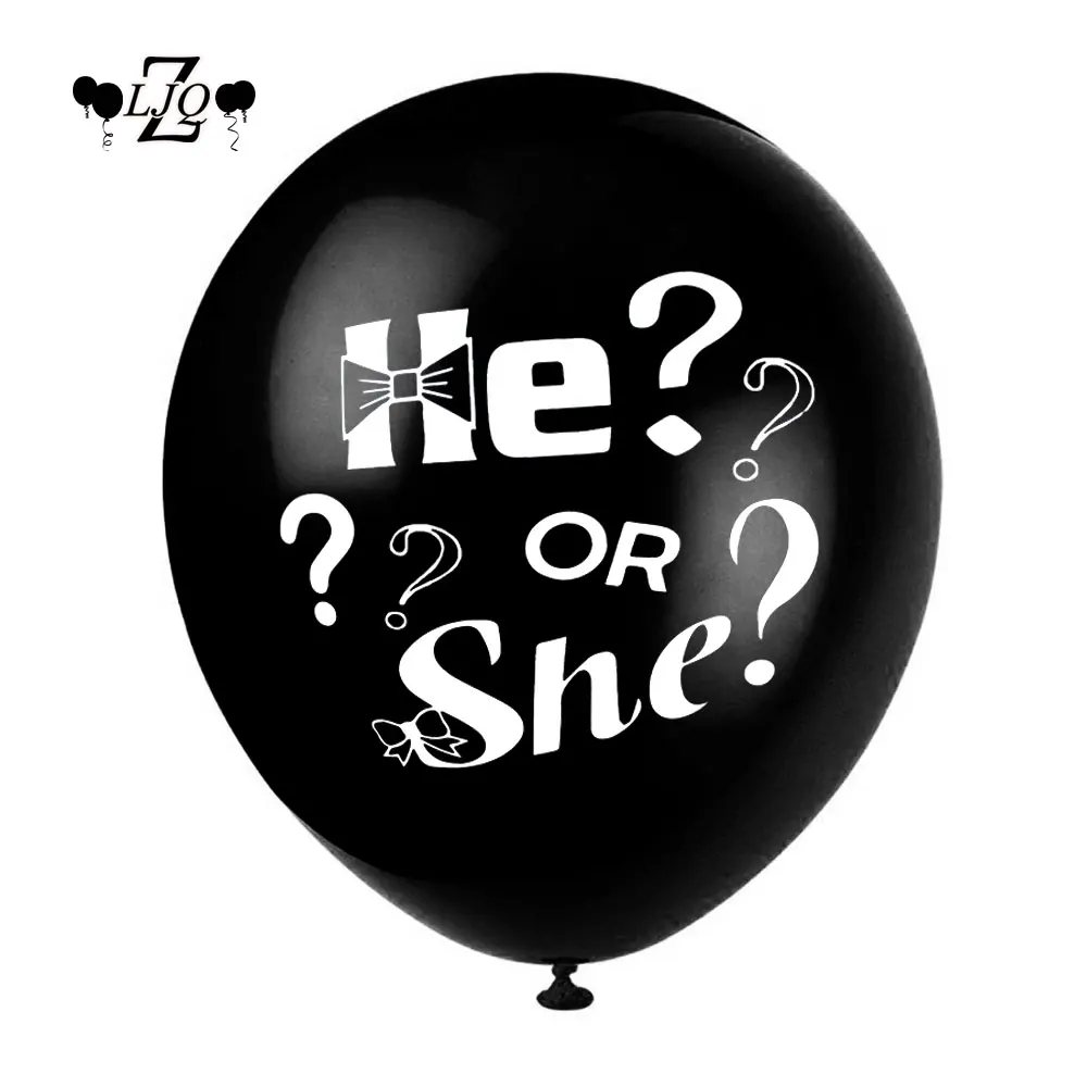 ZLJQ 10 шт. декор для детской вечевечерние аксессуары воздушных шаров He or She 12 дюймов
