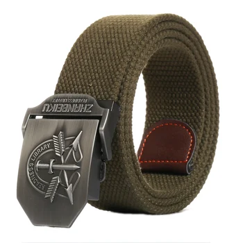 

LITTOX new arrival men's canvas belt Dragon Army green military belt Army tactical belts for Male top quality men strap