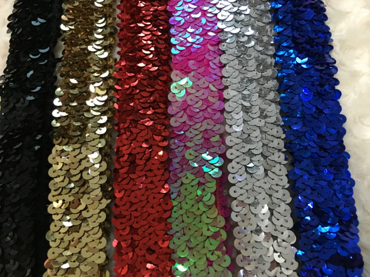 Эластичная кружевная отделка с блестками ширина 3 см 10 ярдов/партия|elastic lace|trim