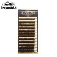 CrownLASH шоколадный коричневый B C D 0,10 7-15 мм 3D объем ресниц расширение мягкий высокое качество Janpanese Стиль