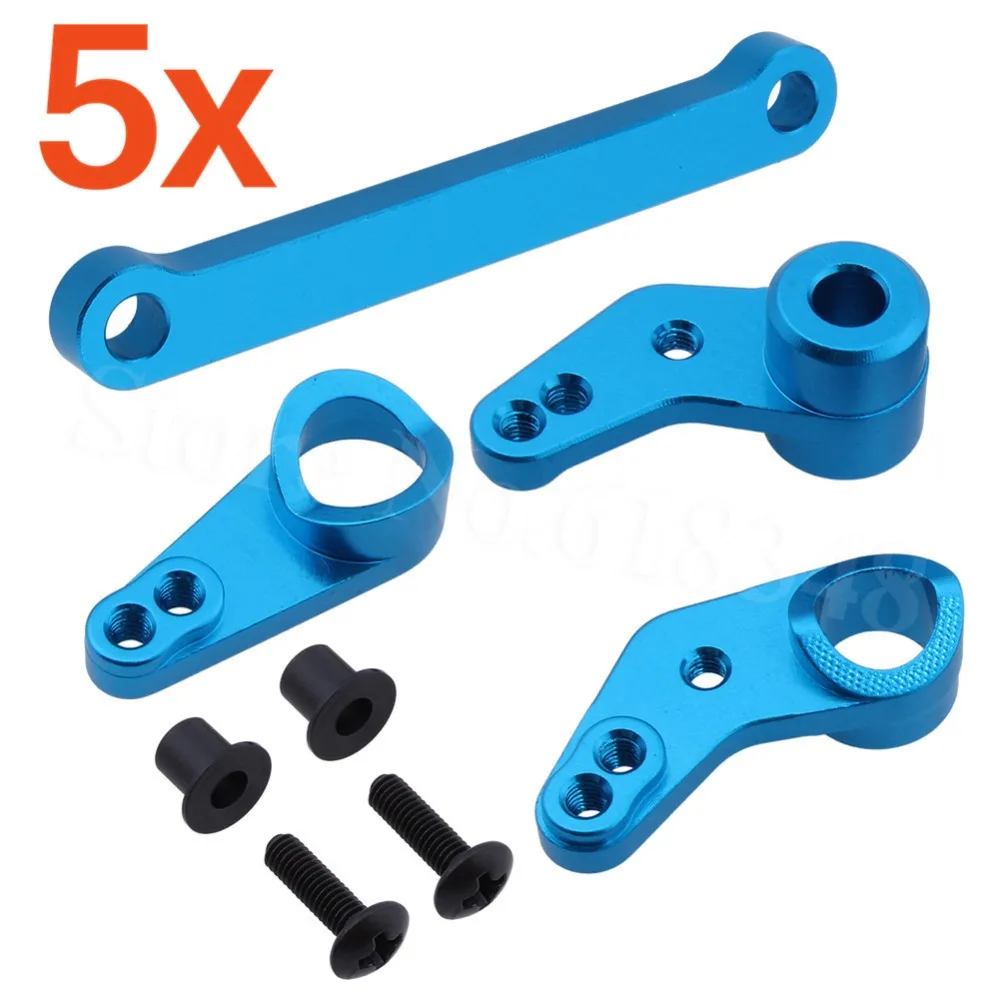 5 Sets Aluminum Steering Servo Saver Complete Mount 532007 For RC FS