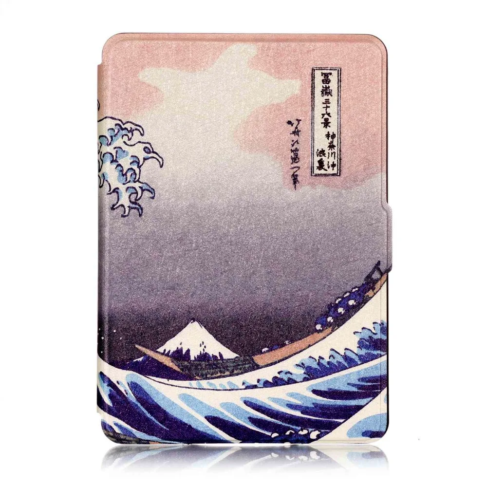 

PU leather print case for Amazon Protective Cover for Kindle (7th Generation, 2014/2015) kindle ereader cover+screen protector