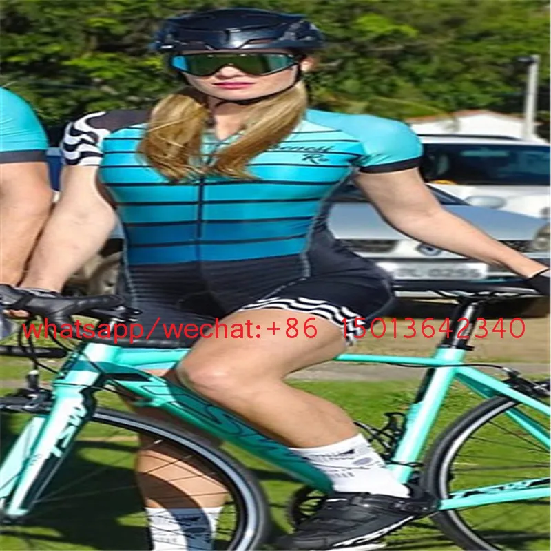 Frenesi pro команда триатлонный костюм для мужчин и женщин пары Велоспорт Джерси комбинезон Верховая езда ropa ciclismo набор зеленый гель pad - Цвет: woman2