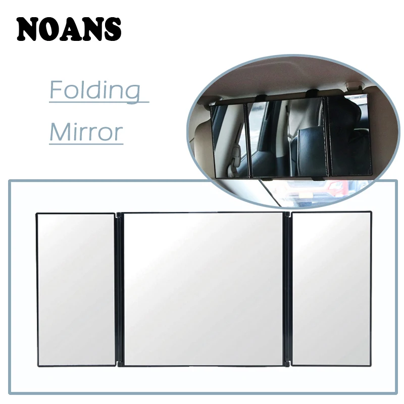 

NOANS Universal Car Interior Sun Visor Tri-fold Folding Mirror Portable For Ford focus 2 mk2 fiesta Suzuki swift grand Hyundai