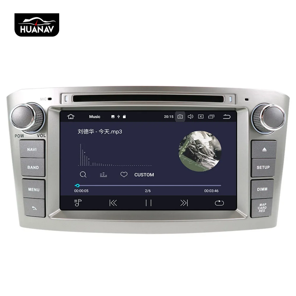 Discount Car DVD player GPS navigation for Toyota Avensis 2002-2008 T250 Android 9.0 multimedia 2 din Car Radio GPS auto stereo head unit 7