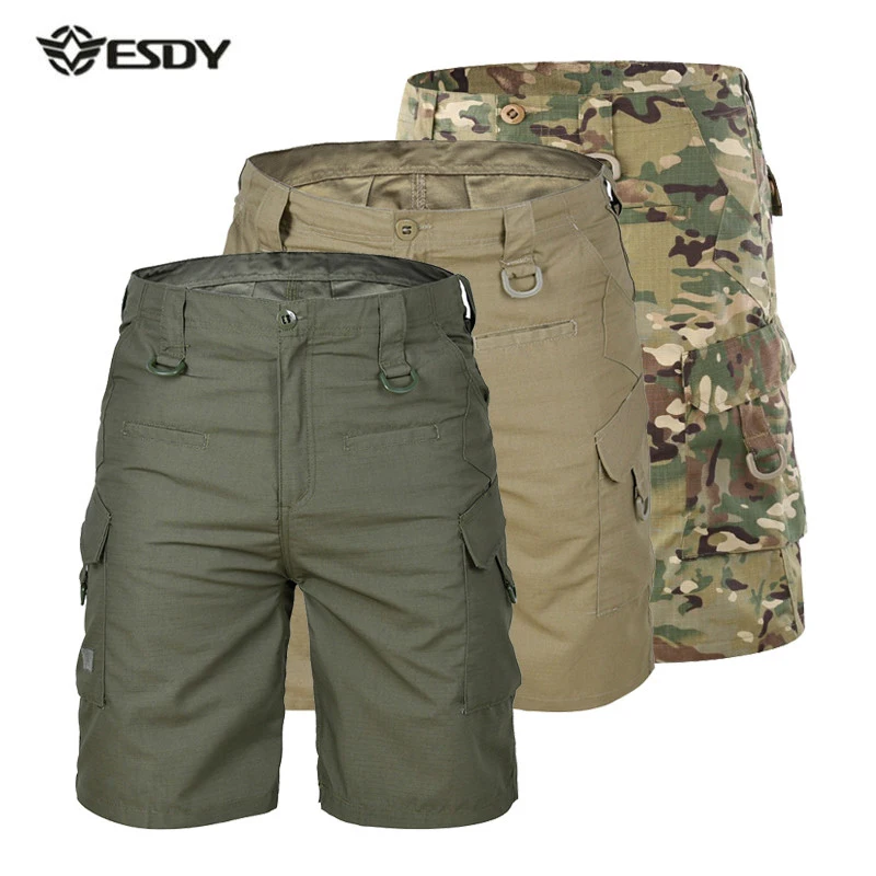 Summer Hiking Shorts Men Quick Dry Large Multi Pocket Loose Outdoor