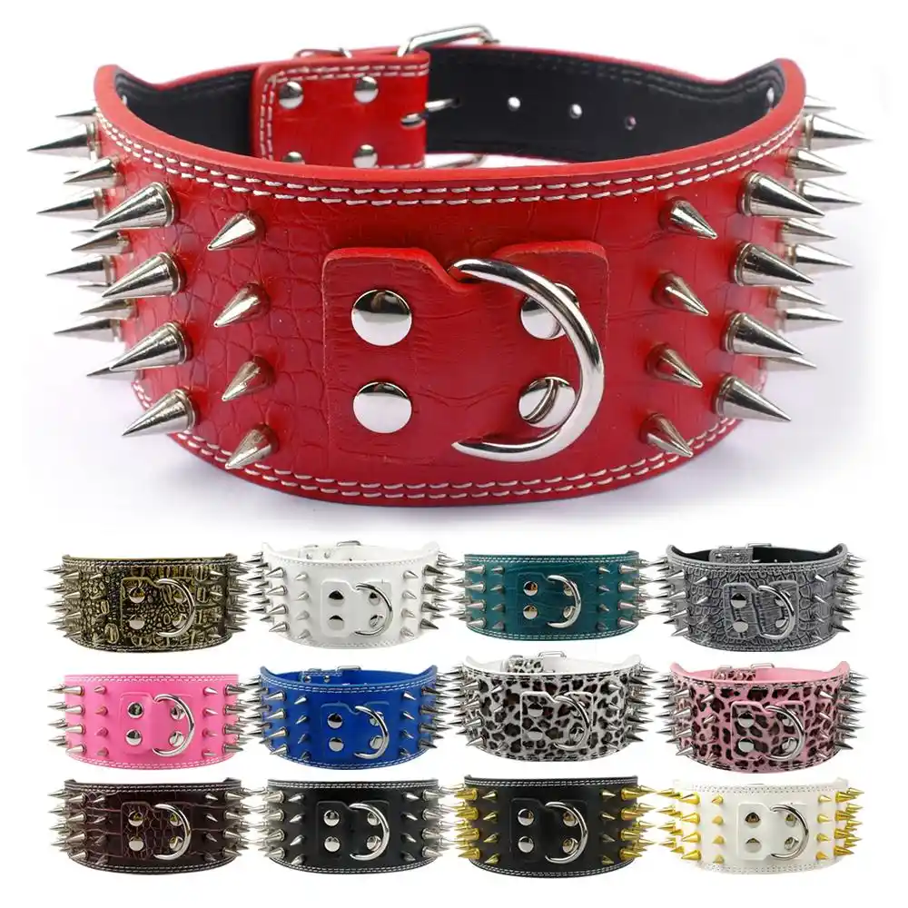 Wide spiked dog collar Clearance