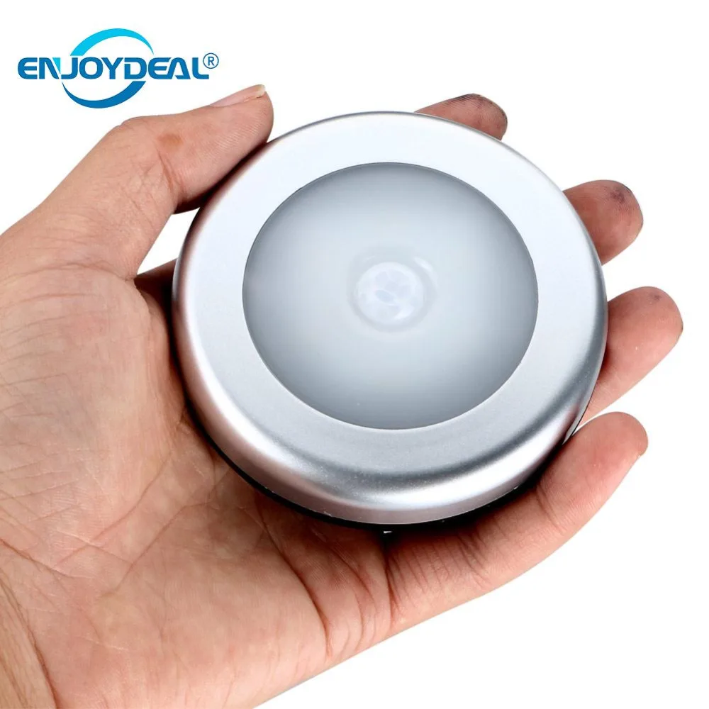 

6 LED Night Light Lamp PIR Motion Sensor Activated Closet Corridor Bedroom Induction Magnetic Wall Light use 3x AAA batteries
