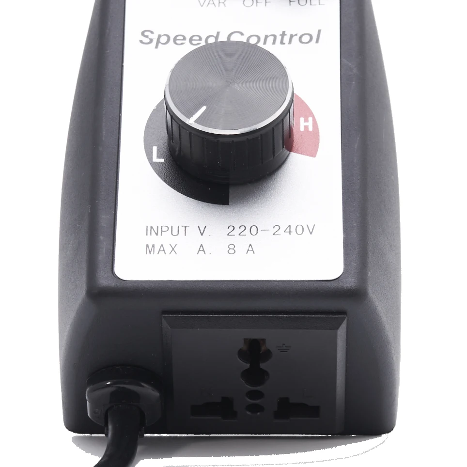 EU Standard Speed Controller for Hydroponics Inline Duct Fan Fan Parts with EU plug Black