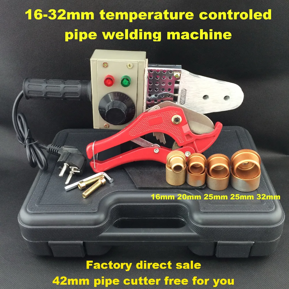 With pipe cutter 16 32mm welder for welding of plastic tube pipe 220V 600W hot melt machine, ppr