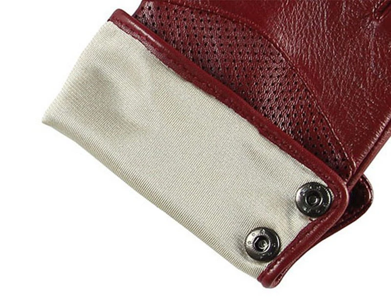 Специальное предложение распродажа темно-красные женские перчатки Модные теплые зимние перчатки из натуральной кожи L090NN