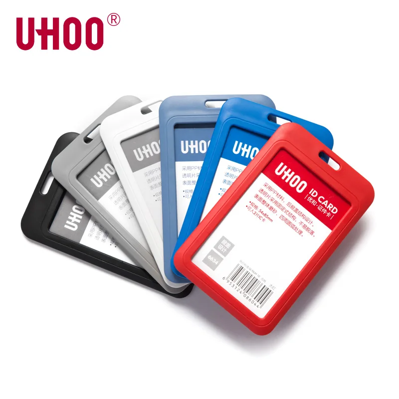 Высокое Качество PP UHOO 6634 вертикальный бейдж ID держатель для карт бейдж держатели бизнес-школы держатель для карт