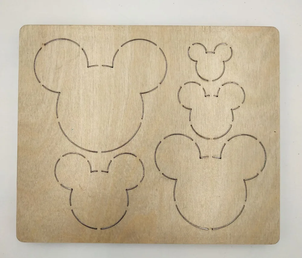 

Mickey head wooden die cut accessories wooden die Regola Acciaio Die Misura ,, , MY