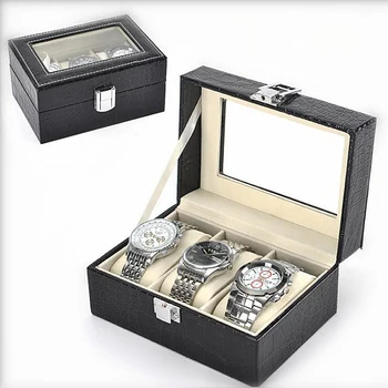 

3 Grids Watch Storage Organizer Box For Watch Boxes Travel Organizers Storage Case