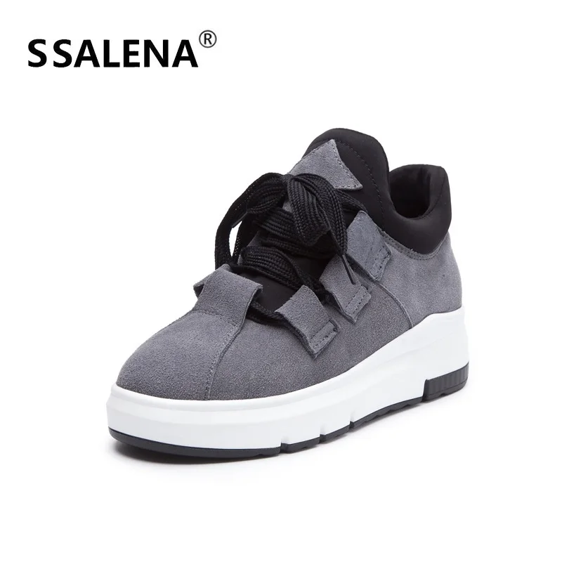 

Platform Flats Women Fashion Thick Bottom Breathable Shoes Student Girls Lace Up Height Increasing High Top Shoes AA40086