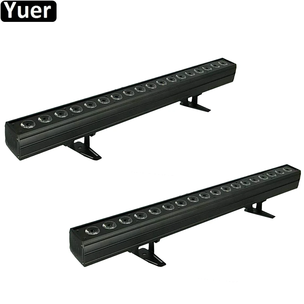 

2Pcs/Lot Disco Light 18X18W RGBWA-UV 6IN1 Wireless DMX Bar Led Wall Wash Light For Dj Party Stage Effect Lighting Night Light