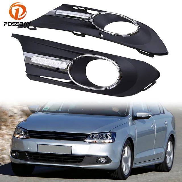 Possbay Car Styling Front Fog Light Lamp Cover Grille Replacement Possbay Car Styling Front Fog Light Lamp Cover Grille Replacement For Vw Jetta Mk6 2017