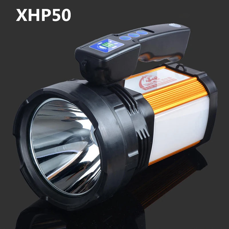 

2019 High Power Led Searchligh XHP50 2600LM Portable work light Waterproof lamp Rechargeable portable lantern Camping hunting