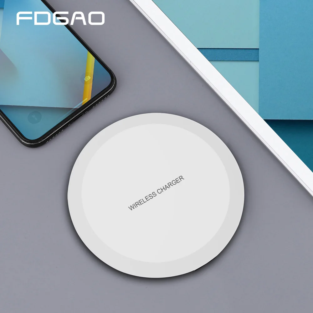 

FDGAO Qi Wireless Charger For iPhone X XS XR Max 8 Plus USB Charger Wireless Pad Portable Charging For Samsung S8 S9 Note 9 8