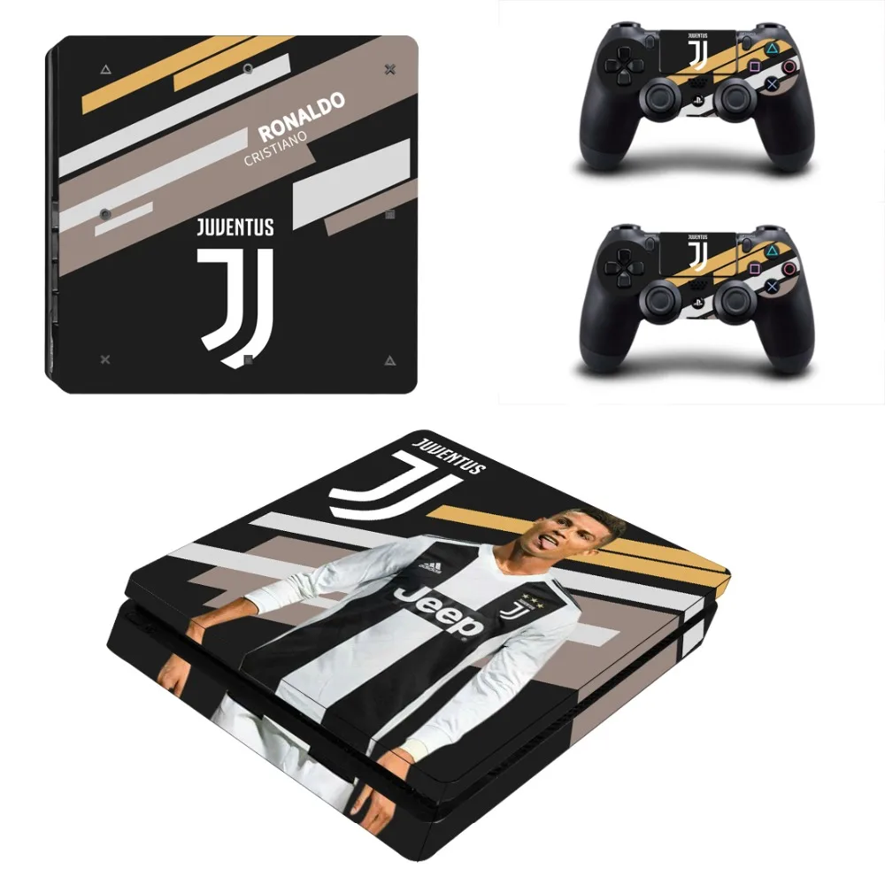

Juventus Cristiano Ronaldo PS4 Slim Skin Sticker Decal for PlayStation 4 Console and 2 Controller PS4 Slim Skins Sticker Vinyl