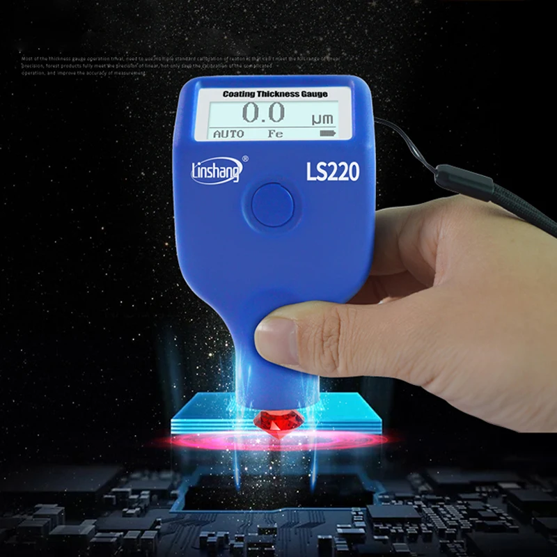Измеритель толщины лакокрасочного покрытия Linshang 0 2000 мкм 1 LS220 тестовый щуп для