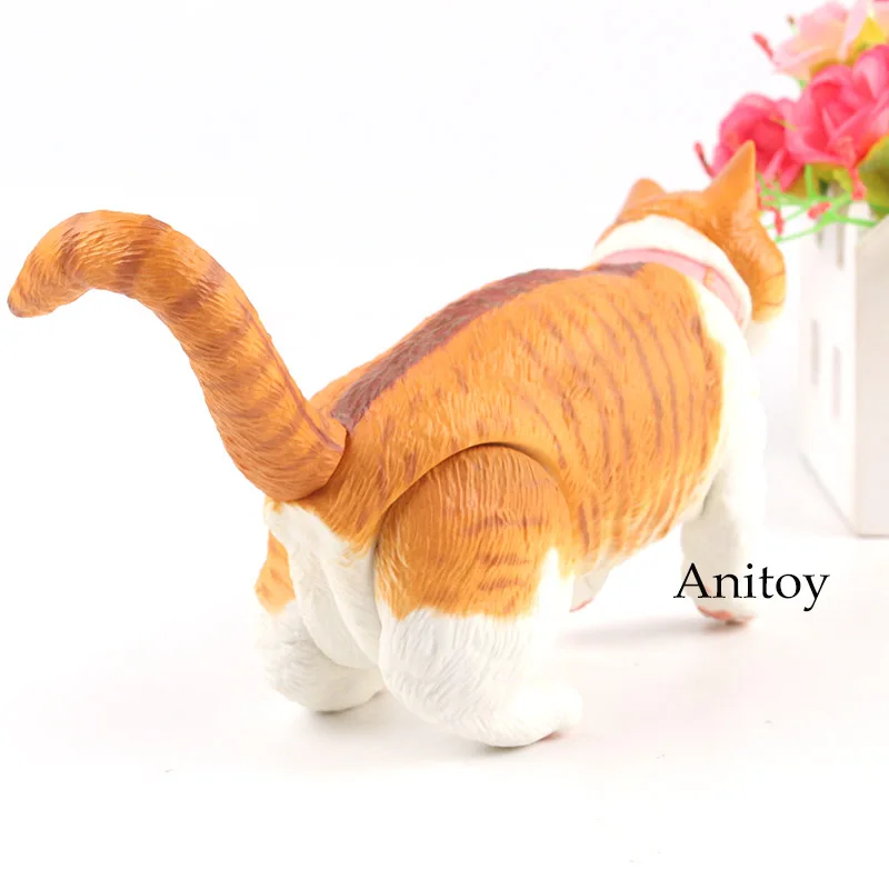 Cute American Shorthair Cat White Cat Figure PVC Home Decoration Animal Toys for Children 2 Colors