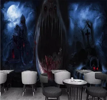 

Custom wallpaper 3D stereo mysterious horror haunted house escape mural wall High-grade waterproof material