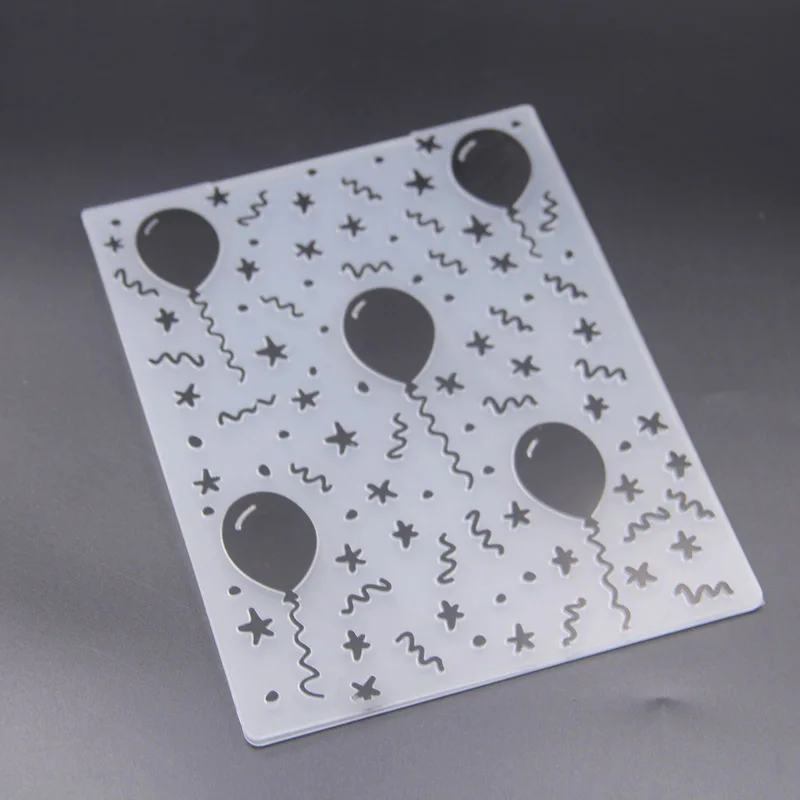 

KLJUYP Balloons Plastic Embossing Folders for DIY Scrapbooking Paper Craft/Card Making Decoration Supplies 260