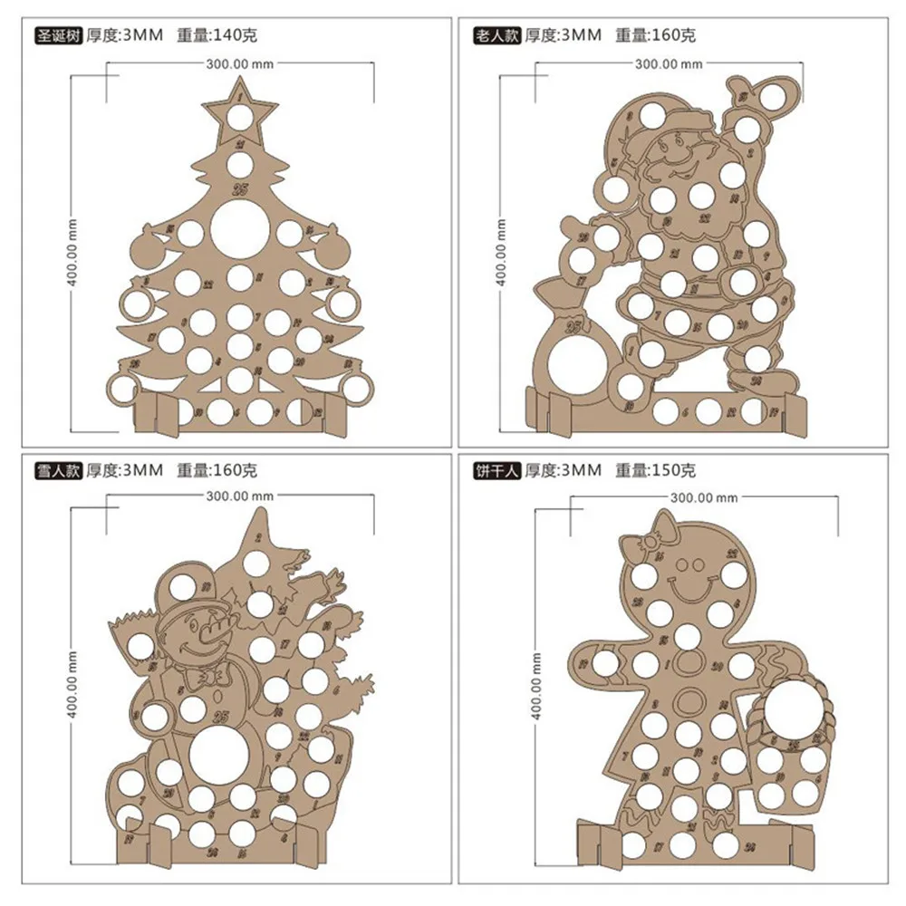 Деревянные рождественские календари, деревянные Санты, украшения для рождественской елки, шоколад Ferrero Rocher, стенд, Свадебный стенд