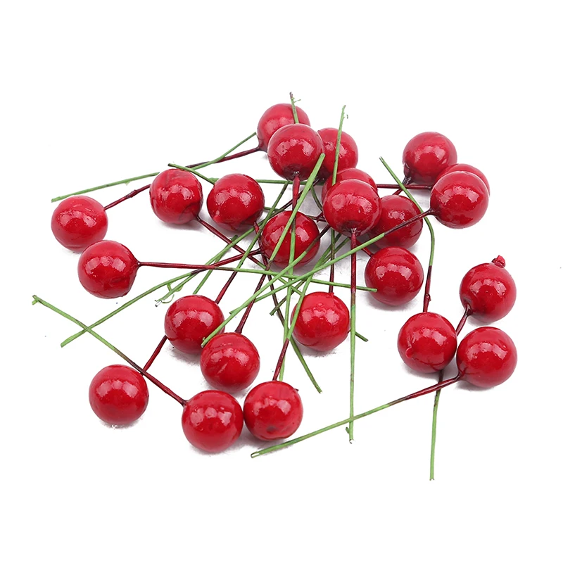 

Christmas Tree Decoration Simulation Cherry Pendant Christmas Decorations For Christmas Decoration Gadgets 24Pcs/pack